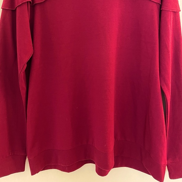 Liz Claiborne Maroon Ruffle Top - Picture 5 of 9
